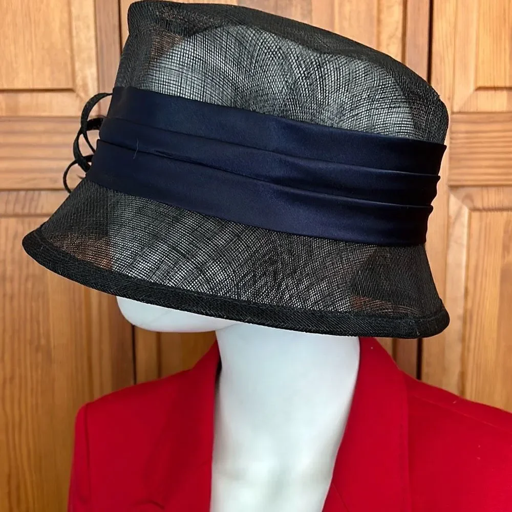Julie Willder Millinery Navy Midnight Church Hat Derby Hat Tea Party